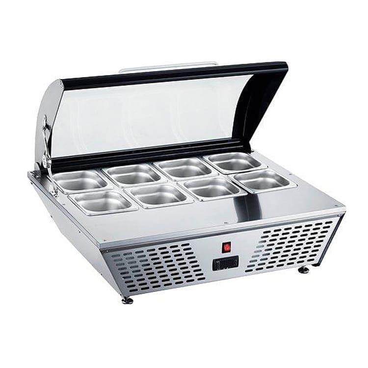 Витрина для развесного мороженого K67L настольная в аренду, низкотемпературная от -18 градусов, 8 емкостей GN1.6