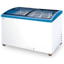 Холодильный ларь 400 л в аренду, универсальный низкотемпературный от -18 +5 градусов, гнутое стекло, электронное управление