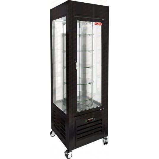 Витрина кондитерская Hicold 350R BLACK в аренду, среднетемпературная +2 +10 градусов, крутящиеся полки