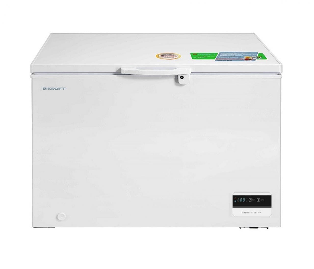 Морозильный ларь 365 л Kraft в аренду, низкотемпературный -18 градусов, белый, глухая крышка